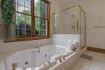 Master Bathroom with Double Vanity, Jacuzzi & Walk-In Shower